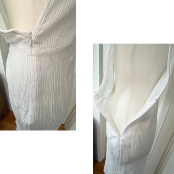 AMARYLLIS White Lightweight Knotted Beach Coverup Size M - Picture 5 of 7